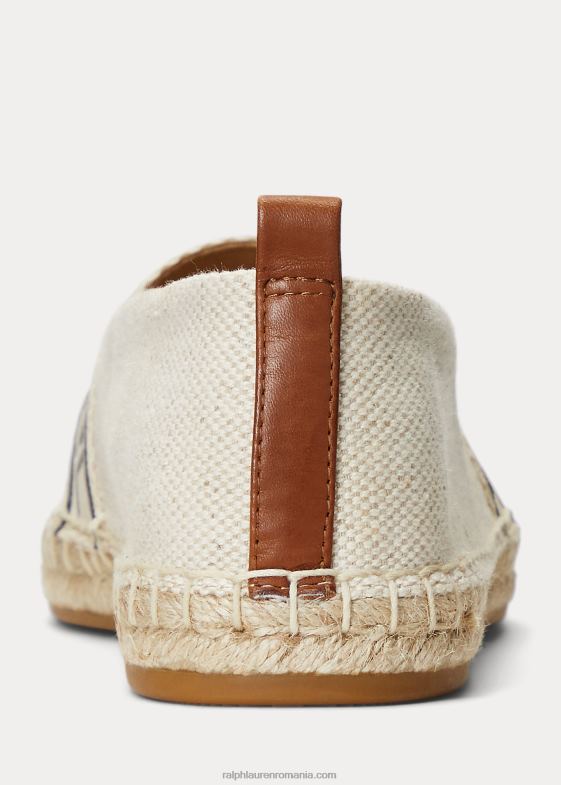 natural/ecru femei Ralph Lauren espadrile din pânză caylee iii 046885060