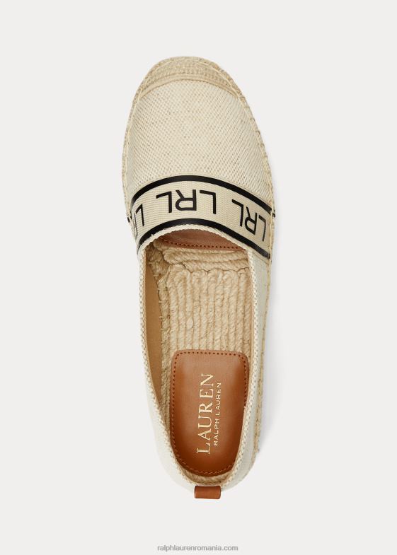 natural/ecru femei Ralph Lauren espadrile din pânză caylee iii 046885060
