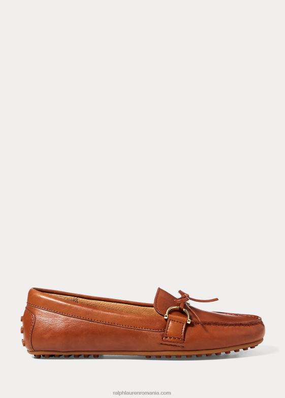 bronz profund femei Ralph Lauren loafer din piele Briley 046885079