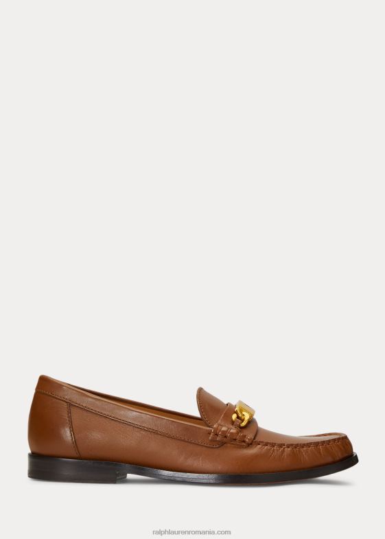 cuoio femei Ralph Lauren loafer polo id din piele de vițel 046889611