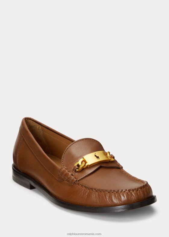 cuoio femei Ralph Lauren loafer polo id din piele de vițel 046889611