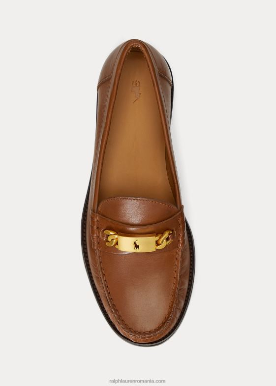 cuoio femei Ralph Lauren loafer polo id din piele de vițel 046889611