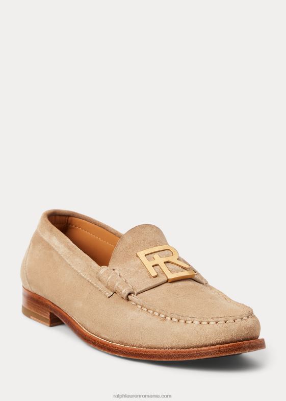 miere palidă femei Ralph Lauren mocasini harlan din piele intoarsa de vitel 046889684