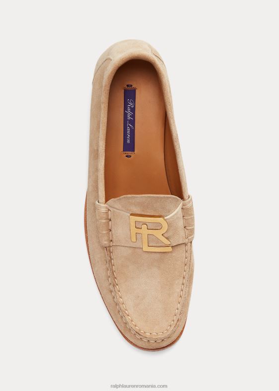 miere palidă femei Ralph Lauren mocasini harlan din piele intoarsa de vitel 046889684