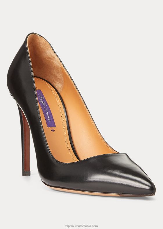 negru femei Ralph Lauren pompă celia din piele de vițel 046889699