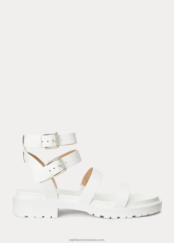 Albă ca Zăpada femei Ralph Lauren sandale kayleen din piele nappa 046889602