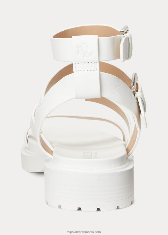Albă ca Zăpada femei Ralph Lauren sandale kayleen din piele nappa 046889602