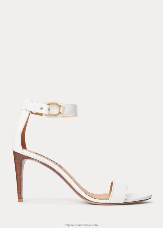 aproape alb femei Ralph Lauren sandale Channing welington box din piele de vițel 046889660