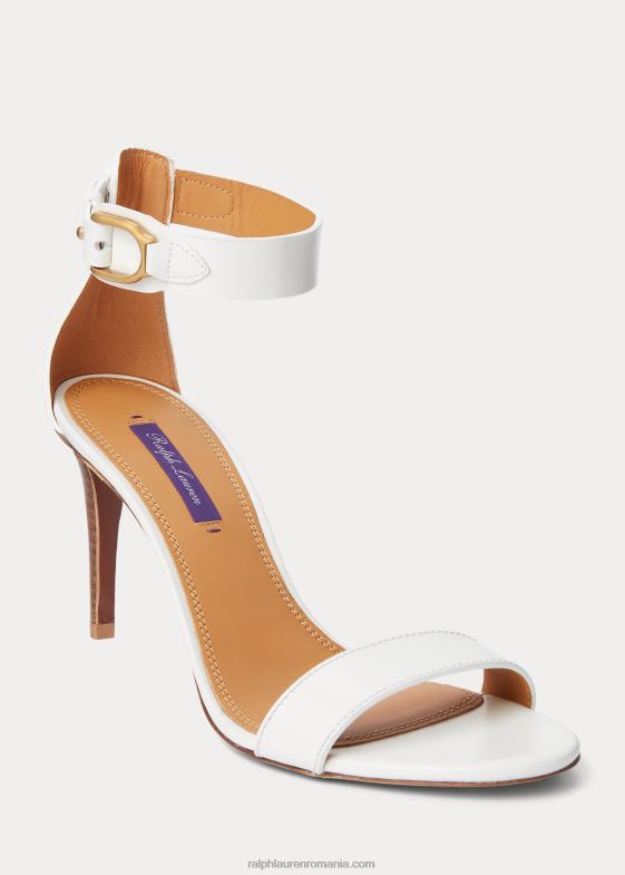 aproape alb femei Ralph Lauren sandale Channing welington box din piele de vițel 046889660