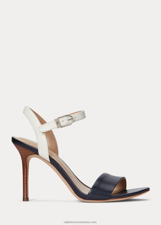 bleumarin/vanilie femei Ralph Lauren sandale din piele nappa Gwen 046885019