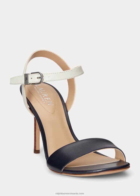bleumarin/vanilie femei Ralph Lauren sandale din piele nappa Gwen 046885019