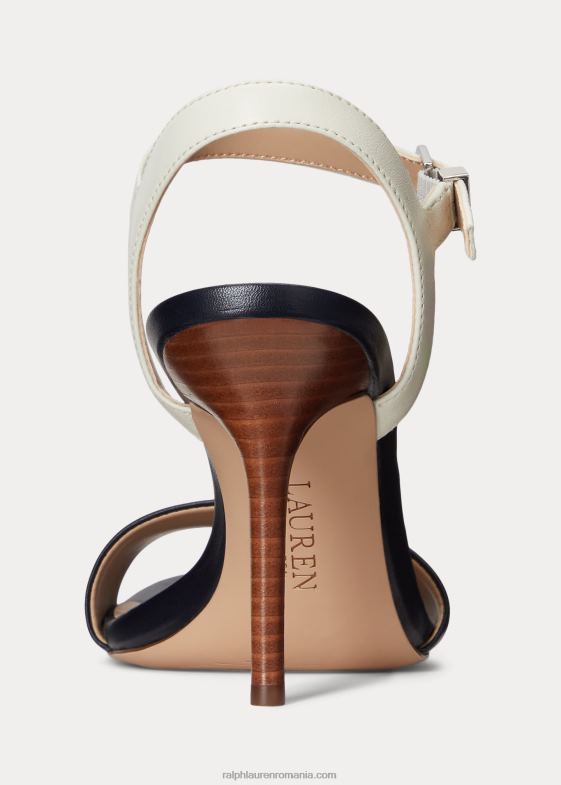 bleumarin/vanilie femei Ralph Lauren sandale din piele nappa Gwen 046885019