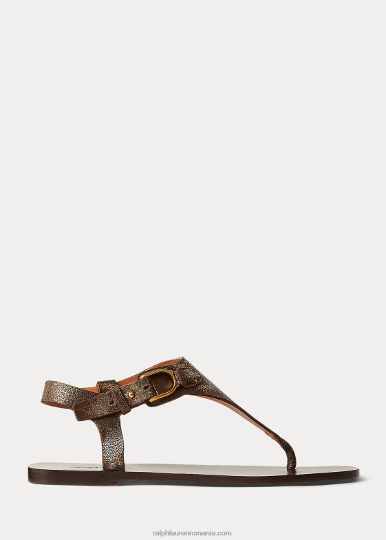 bronz femei Ralph Lauren sandale metalice delancie welington 046884975