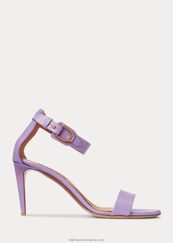 liliac femei Ralph Lauren sandală Channing welington în relief 046889655
