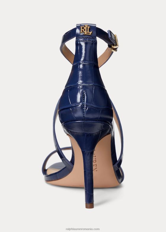 marina rafinată femei Ralph Lauren sandale din piele embosată gabriele 046885016