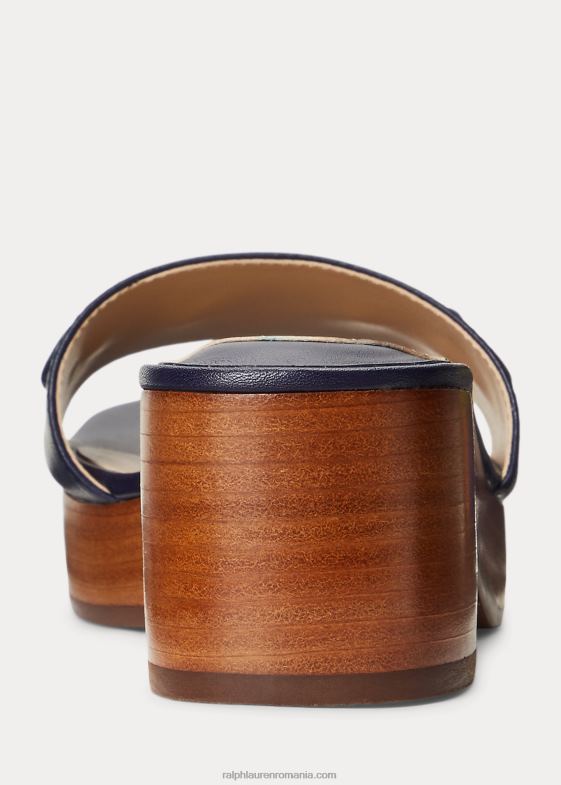 marina rafinată femei Ralph Lauren sandale roxanne din piele nappa 046885015