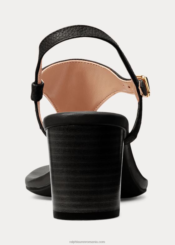negru femei Ralph Lauren Sandale westcott ii din piele turbată 046885007
