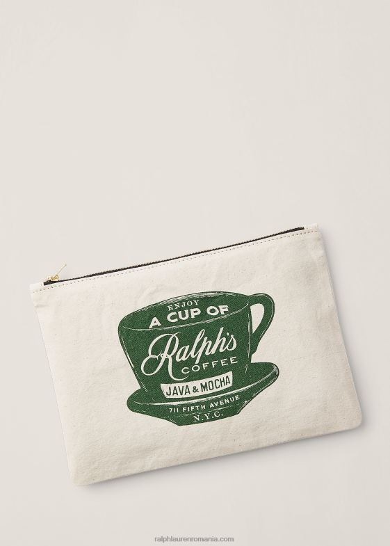 alb/verde multi unisex Ralph Lauren husă cu fermoar pentru cafea 046882711
