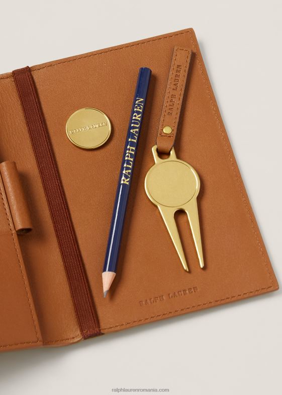 maro unisex Ralph Lauren set de cadou pentru suport pentru cardul de scor golf buckley 046889052