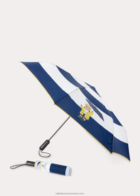 alb și bleumarin unisex Ralph Lauren haină de ploaie urs polo umbrelă pliabilă 046882696