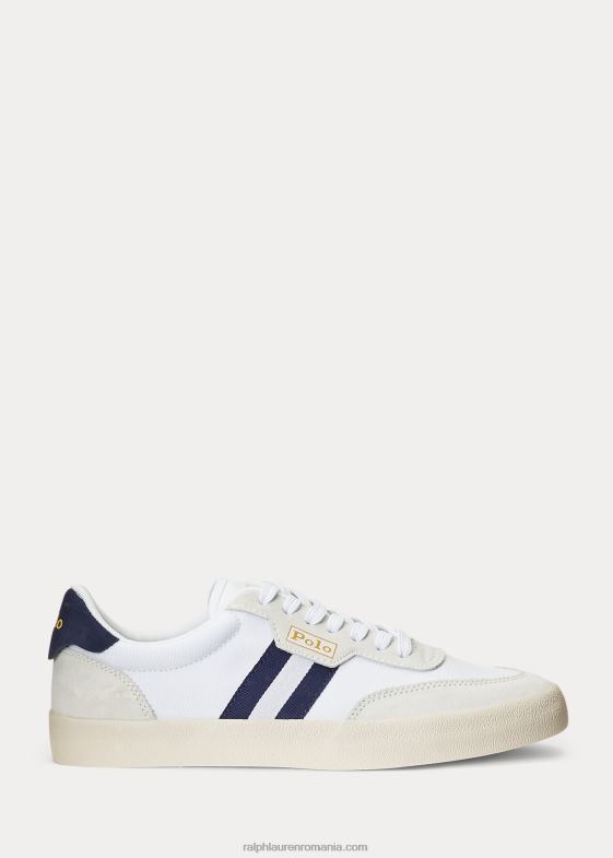 alb/marinul Newport unisex Ralph Lauren adidasi unisex din piele intoarsa curte si oxford 046881978