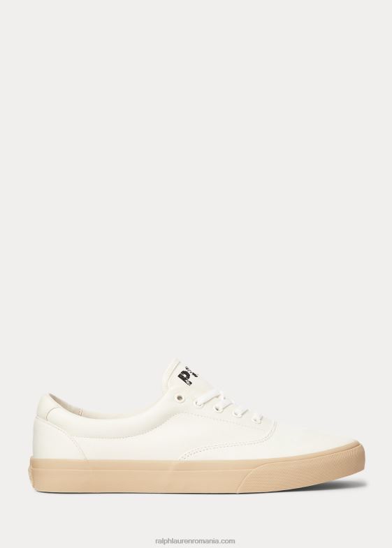 alb murdar/dună de nisip unisex Ralph Lauren pantofi sport unisex keaton twill 046882034