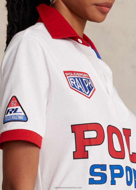 alb clasic oxford unisex Ralph Lauren tricou de rugby polo sport cu ochiuri clasice 04688971
