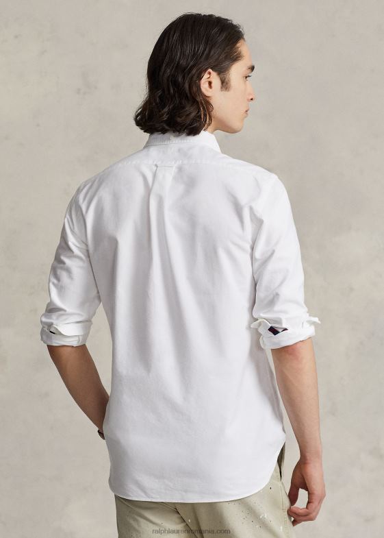 alb unisex Ralph Lauren cămașă oxford personalizată 04688934