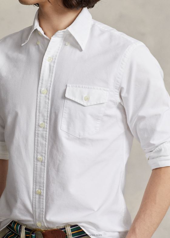 alb unisex Ralph Lauren cămașă oxford personalizată 04688934