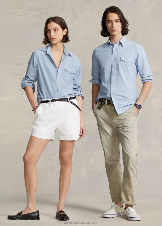 albastru unisex Ralph Lauren cămașă oxford personalizată 04688935
