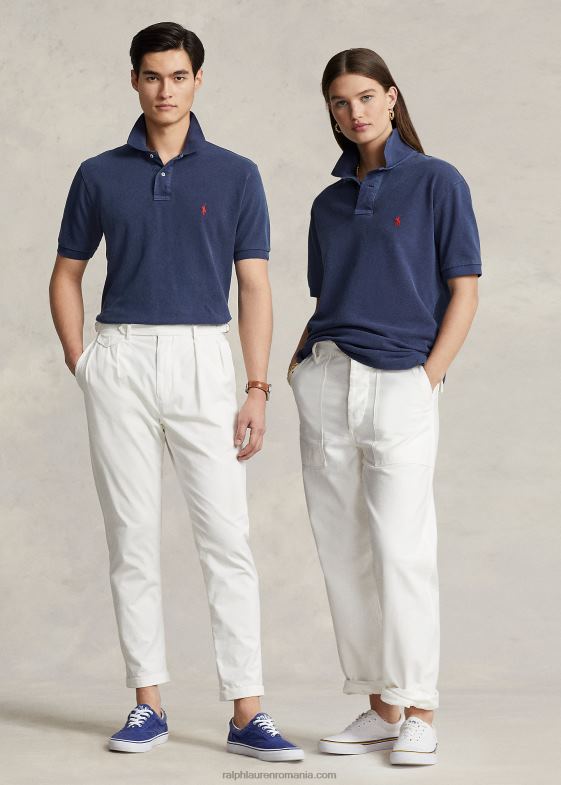 marina newport unisex Ralph Lauren tricou polo din plasă cu potrivire originală 046883403