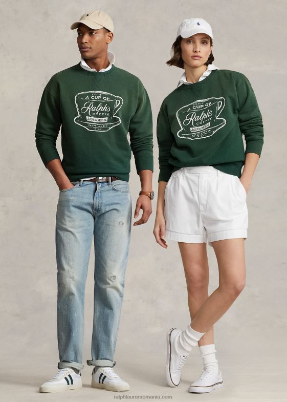 verde unisex Ralph Lauren hanorac cafea cu gat 04688449