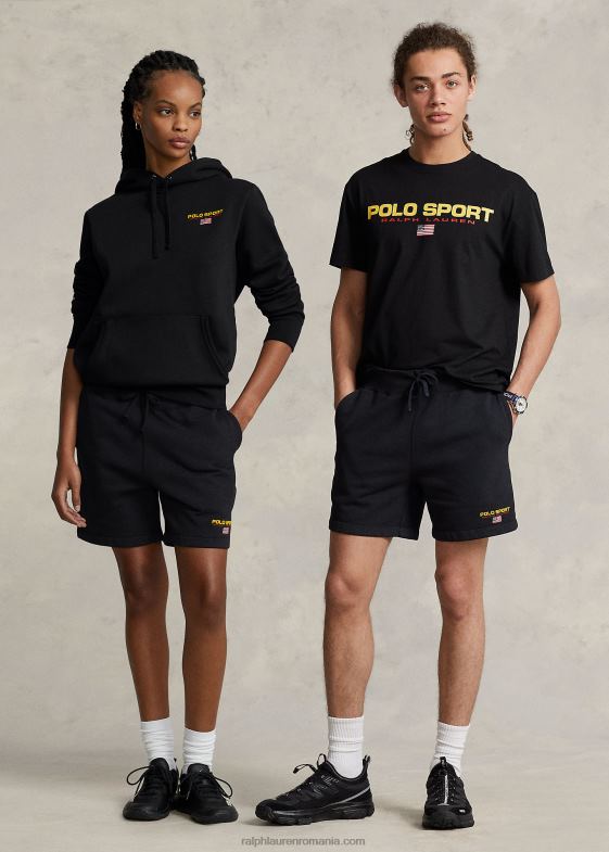 negru unisex Ralph Lauren Pantalon scurt polo sport fleece de 6 inchi 046883417