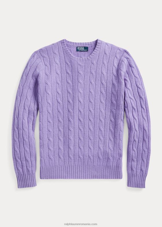 maidstone purple heather unisex Ralph Lauren iconicul pulover din cașmir tricot în cablu 046883394