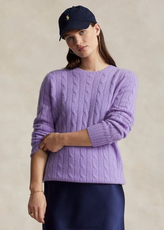 maidstone purple heather unisex Ralph Lauren iconicul pulover din cașmir tricot în cablu 046883394