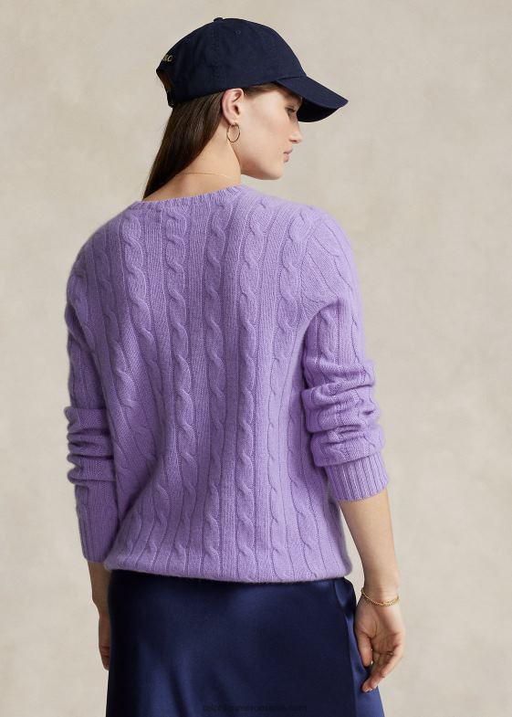 maidstone purple heather unisex Ralph Lauren iconicul pulover din cașmir tricot în cablu 046883394