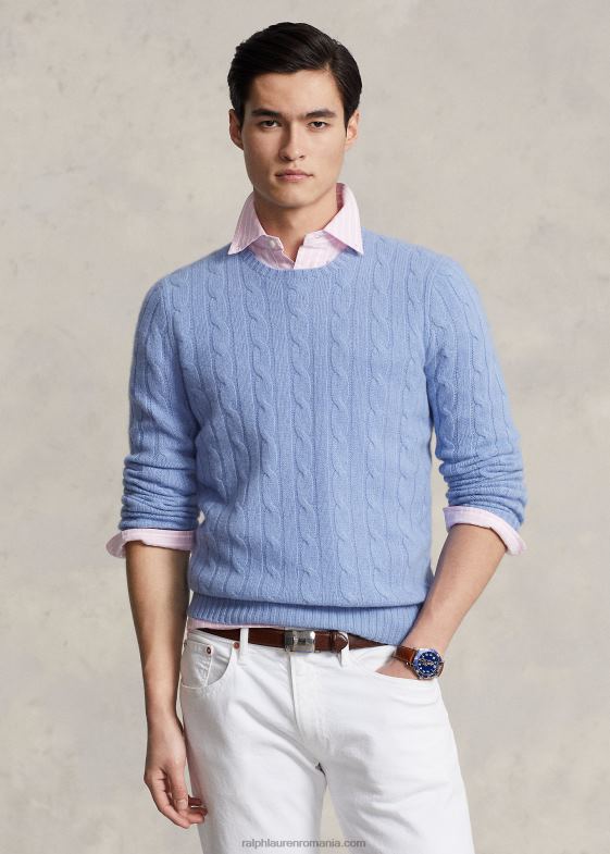 nou litchfield albastru unisex Ralph Lauren iconicul pulover din cașmir tricot în cablu 046883390