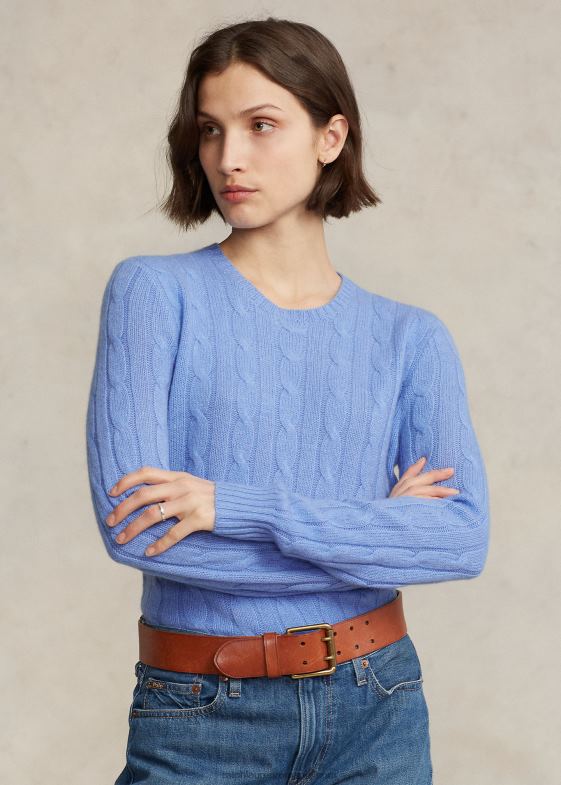 nou litchfield albastru unisex Ralph Lauren iconicul pulover din cașmir tricot în cablu 046883390