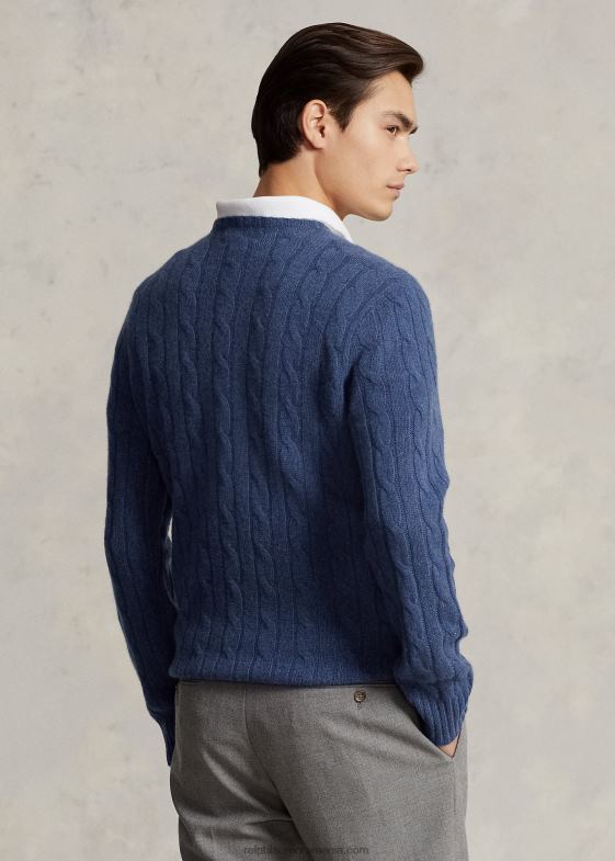rustic marine heather unisex Ralph Lauren iconicul pulover din cașmir tricot în cablu 046883392