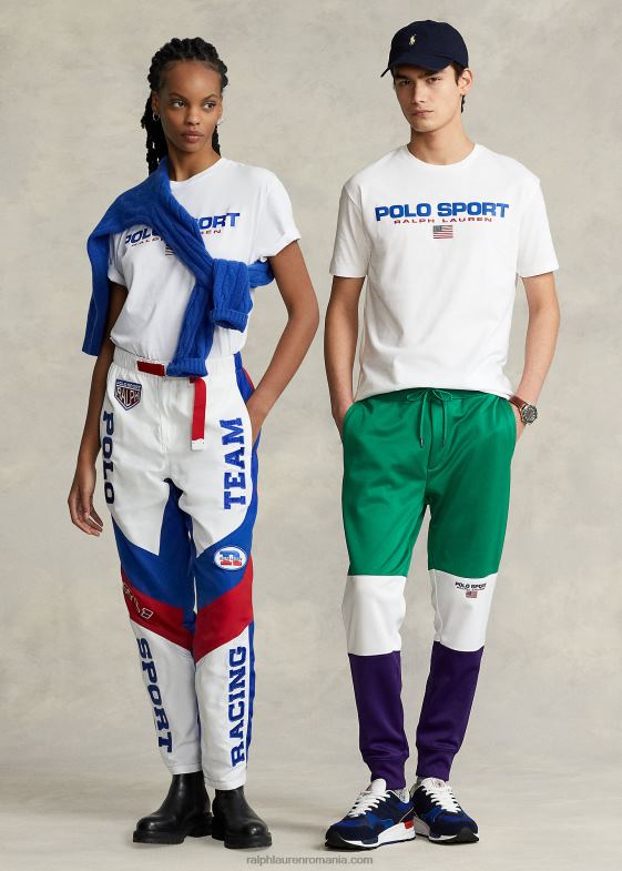 alb unisex Ralph Lauren tricou polo sport din tricou cu potrivire clasică 046883412