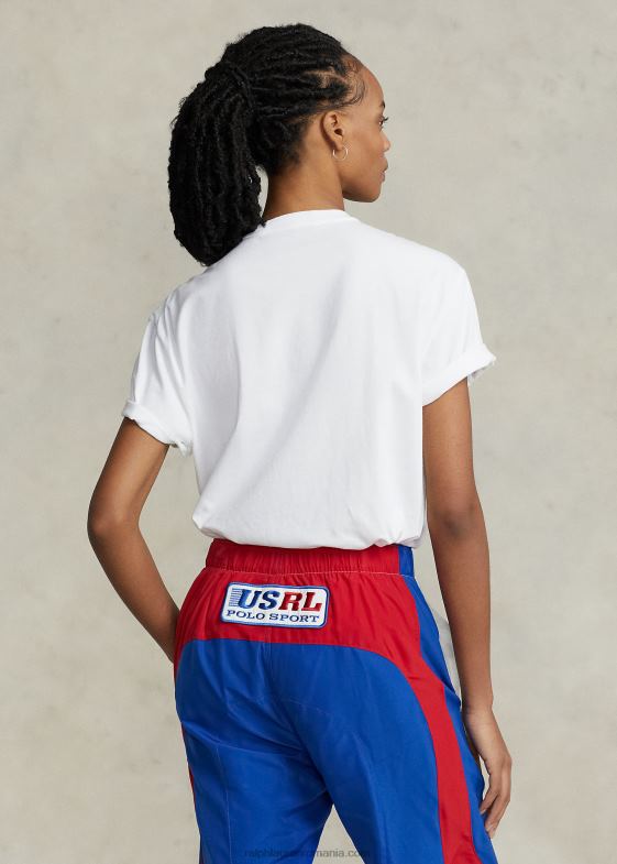 alb unisex Ralph Lauren tricou polo sport din tricou cu potrivire clasică 046883412