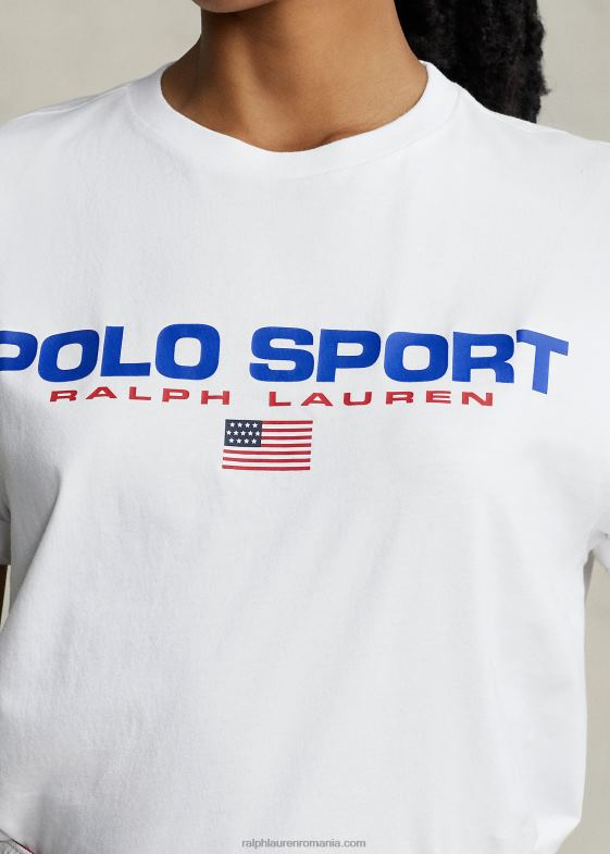 alb unisex Ralph Lauren tricou polo sport din tricou cu potrivire clasică 046883412