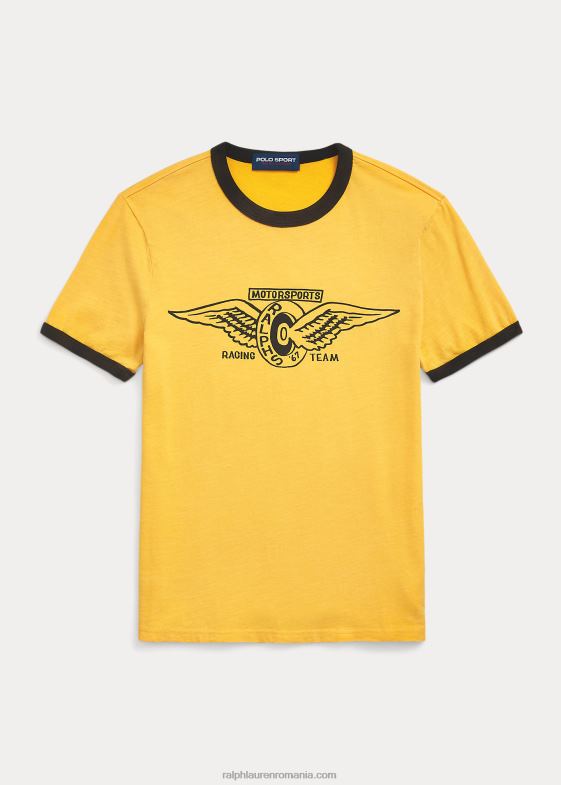 furtună galbenă unisex Ralph Lauren tricou grafic personalizat slim fit 04688904
