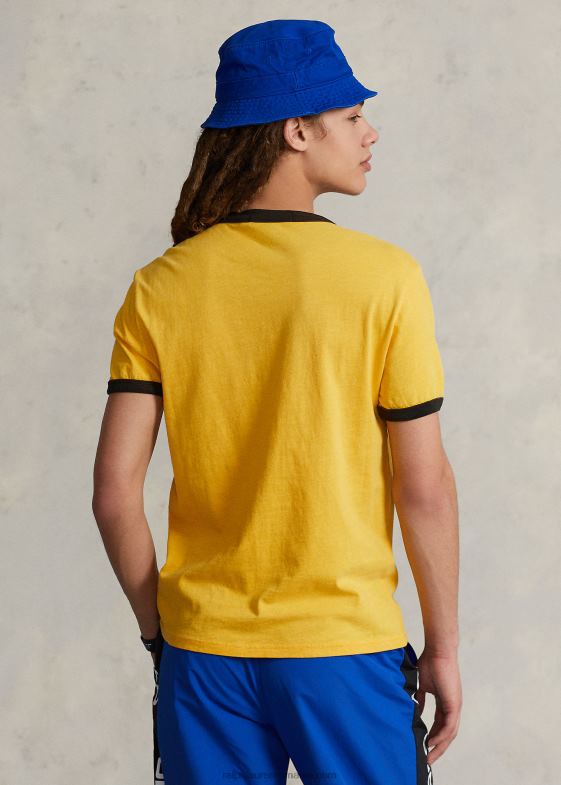 furtună galbenă unisex Ralph Lauren tricou grafic personalizat slim fit 04688904