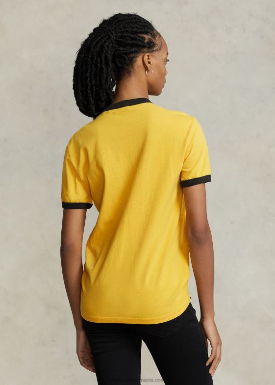 furtună galbenă unisex Ralph Lauren tricou grafic personalizat slim fit 04688904