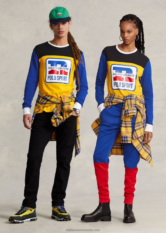 furtuna galbenă multi unisex Ralph Lauren tricou din tricot cu vafe cu logo 046883424