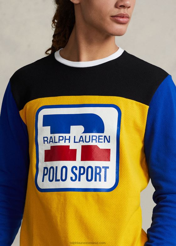 furtuna galbenă multi unisex Ralph Lauren tricou din tricot cu vafe cu logo 046883424